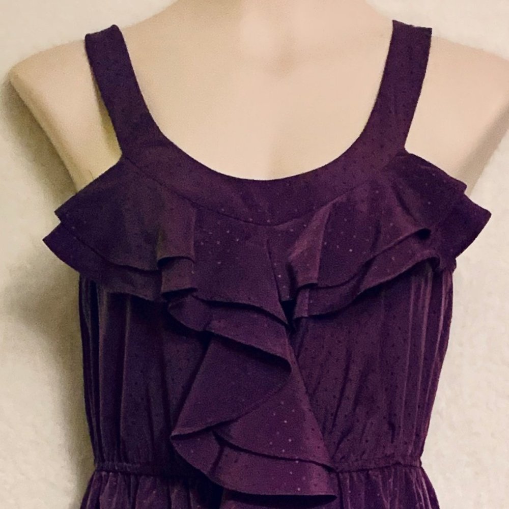 ELLE purple dotted ruffled dress size XS
